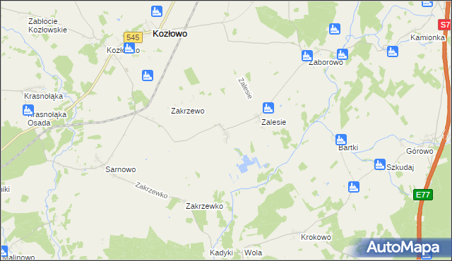 mapa Niedanowo, Niedanowo na mapie Targeo