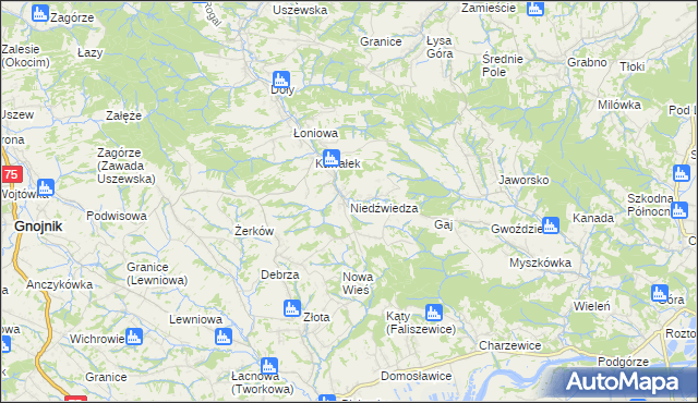 mapa Niedźwiedza, Niedźwiedza na mapie Targeo