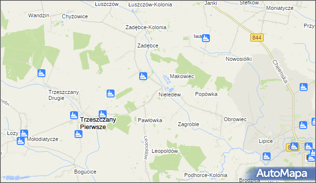 mapa Nieledew, Nieledew na mapie Targeo