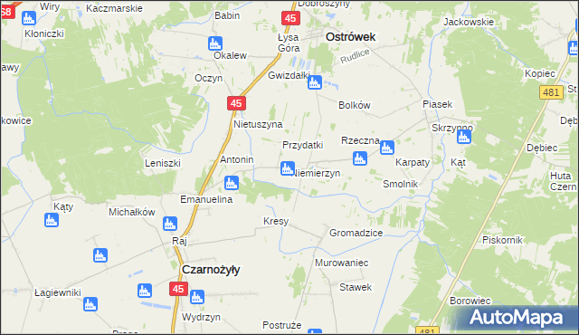 mapa Niemierzyn, Niemierzyn na mapie Targeo