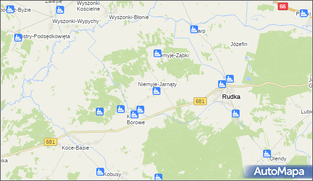 mapa Niemyje Nowe, Niemyje Nowe na mapie Targeo