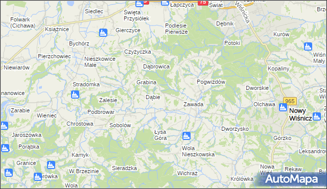 mapa Nieprześnia, Nieprześnia na mapie Targeo