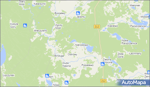 mapa Nierostowo, Nierostowo na mapie Targeo