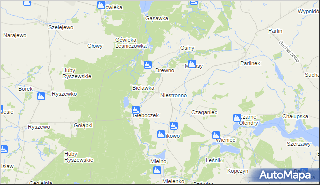 mapa Niestronno, Niestronno na mapie Targeo