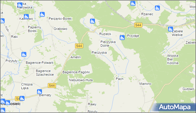 mapa Niesułowo-Wieś, Niesułowo-Wieś na mapie Targeo