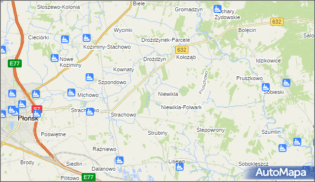 mapa Niewikla, Niewikla na mapie Targeo