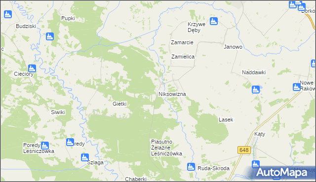 mapa Niksowizna, Niksowizna na mapie Targeo