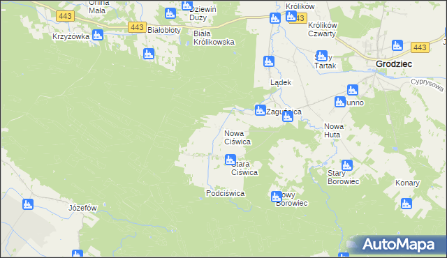 mapa Nowa Ciświca, Nowa Ciświca na mapie Targeo