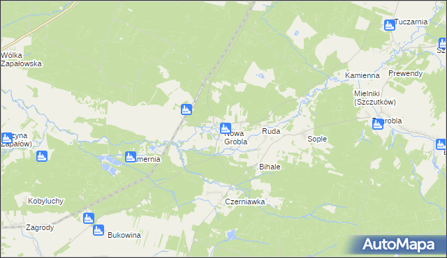 mapa Nowa Grobla gmina Oleszyce, Nowa Grobla gmina Oleszyce na mapie Targeo