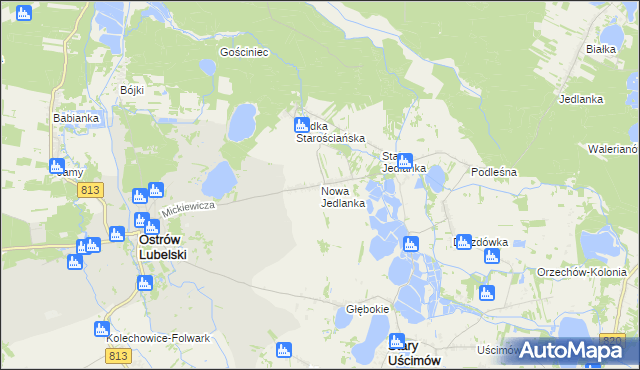 mapa Nowa Jedlanka, Nowa Jedlanka na mapie Targeo