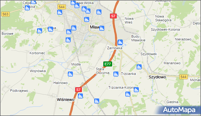 mapa Nowa Otocznia, Nowa Otocznia na mapie Targeo