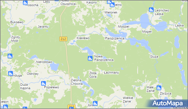 mapa Nowa Parszczenica, Nowa Parszczenica na mapie Targeo