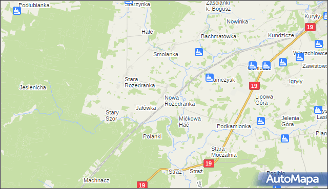 mapa Nowa Rozedranka, Nowa Rozedranka na mapie Targeo