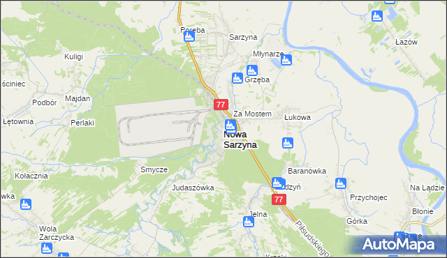 mapa Nowa Sarzyna, Nowa Sarzyna na mapie Targeo