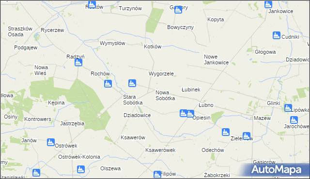 mapa Nowa Sobótka, Nowa Sobótka na mapie Targeo