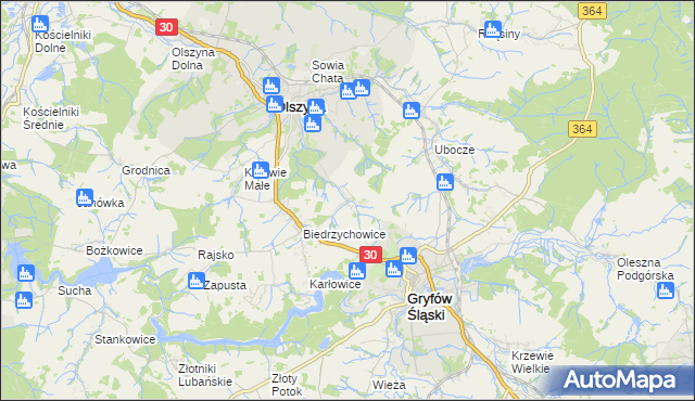 mapa Nowa Świdnica, Nowa Świdnica na mapie Targeo