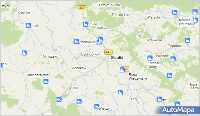 mapa Nowa Wieś gmina Gizałki, Nowa Wieś gmina Gizałki na mapie Targeo