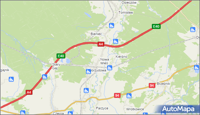 mapa Nowa Wieś gmina Nowogrodziec, Nowa Wieś gmina Nowogrodziec na mapie Targeo