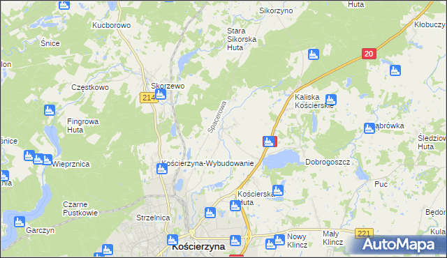 mapa Nowa Wieś Kościerska, Nowa Wieś Kościerska na mapie Targeo
