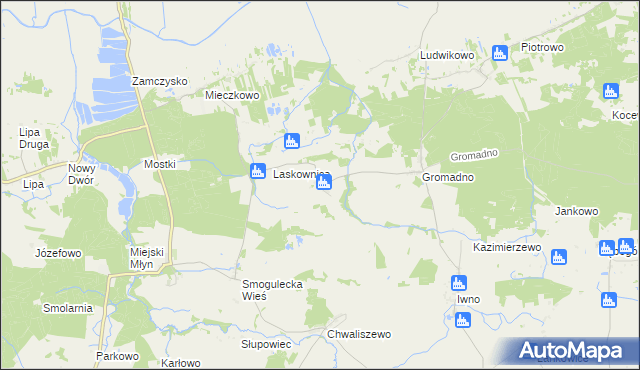 mapa Nowa Wieś Notecka, Nowa Wieś Notecka na mapie Targeo