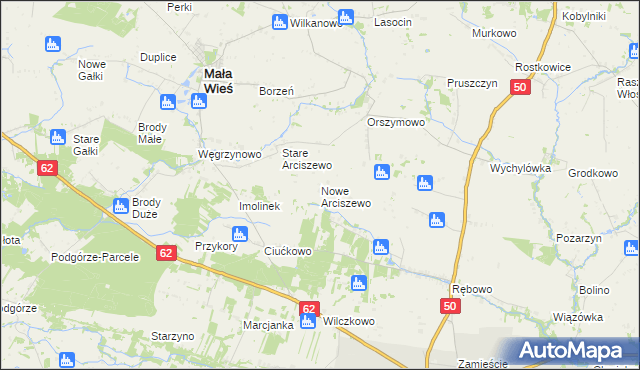 mapa Nowe Arciszewo, Nowe Arciszewo na mapie Targeo