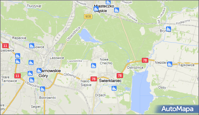 mapa Nowe Chechło, Nowe Chechło na mapie Targeo