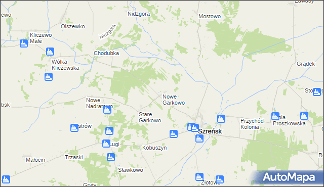 mapa Nowe Garkowo, Nowe Garkowo na mapie Targeo