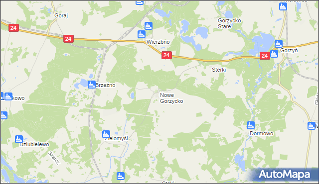 mapa Nowe Gorzycko, Nowe Gorzycko na mapie Targeo
