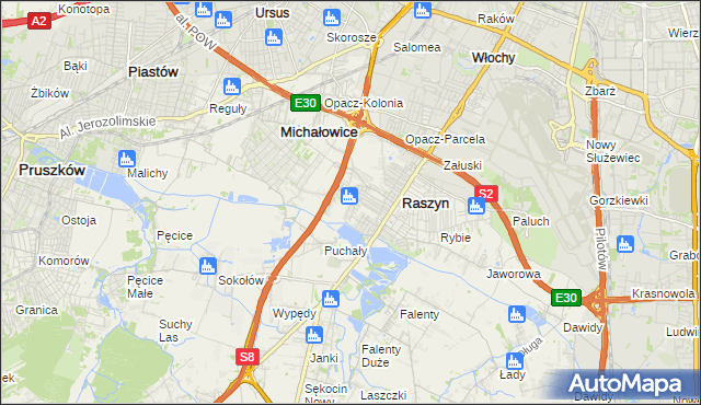 mapa Nowe Grocholice, Nowe Grocholice na mapie Targeo