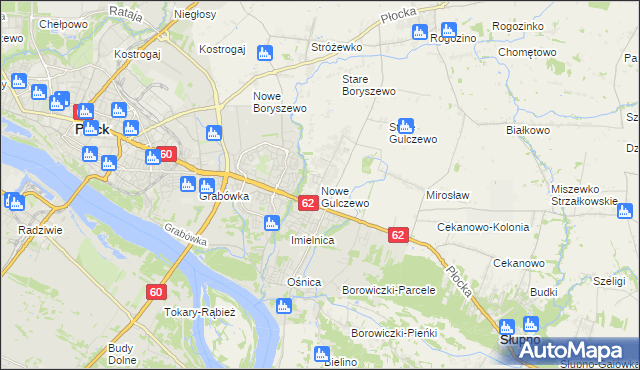 mapa Nowe Gulczewo, Nowe Gulczewo na mapie Targeo