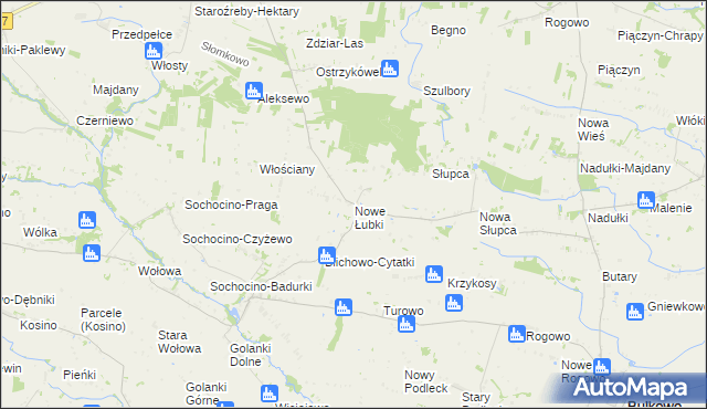 mapa Nowe Łubki, Nowe Łubki na mapie Targeo