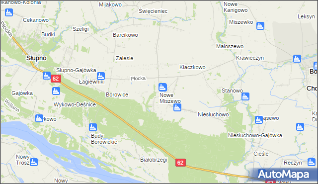 mapa Nowe Miszewo, Nowe Miszewo na mapie Targeo