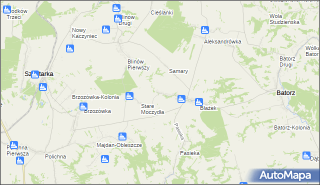 mapa Nowe Moczydła, Nowe Moczydła na mapie Targeo