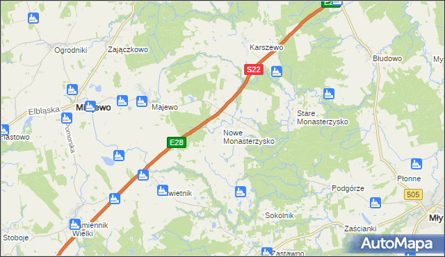 mapa Nowe Monasterzysko, Nowe Monasterzysko na mapie Targeo