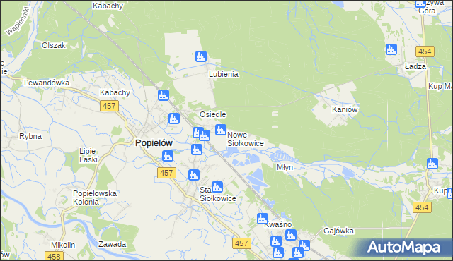 mapa Nowe Siołkowice, Nowe Siołkowice na mapie Targeo