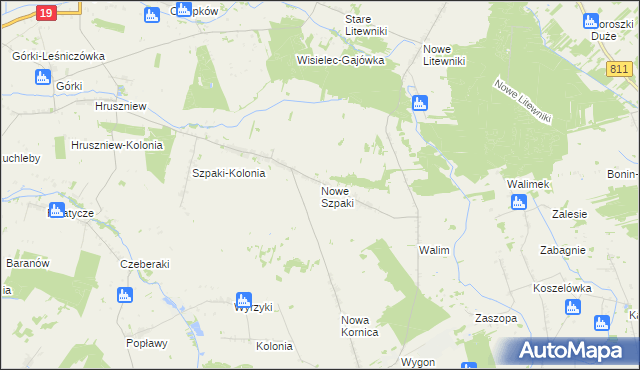 mapa Nowe Szpaki, Nowe Szpaki na mapie Targeo