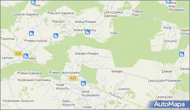 mapa Nowe Wielątki, Nowe Wielątki na mapie Targeo