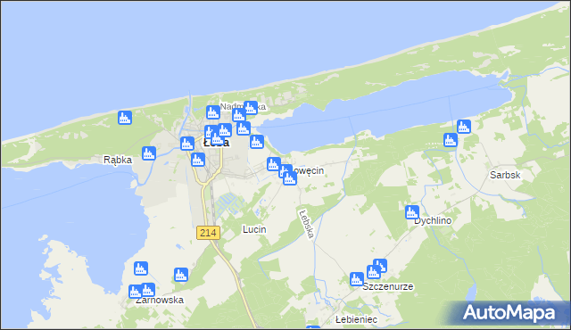 mapa Nowęcin, Nowęcin na mapie Targeo