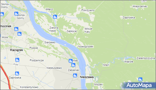 mapa Nowogródek, Nowogródek na mapie Targeo