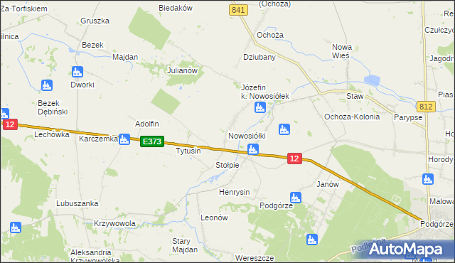 mapa Nowosiółki gmina Chełm, Nowosiółki gmina Chełm na mapie Targeo