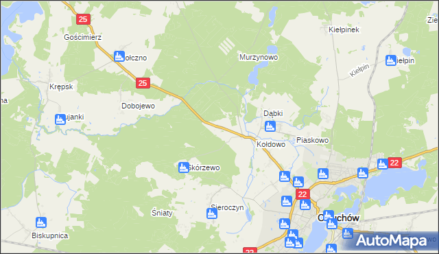 mapa Nowosiółki gmina Człuchów, Nowosiółki gmina Człuchów na mapie Targeo