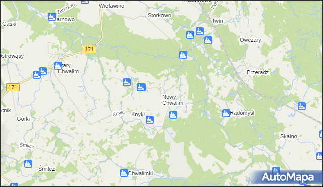 mapa Nowy Chwalim, Nowy Chwalim na mapie Targeo
