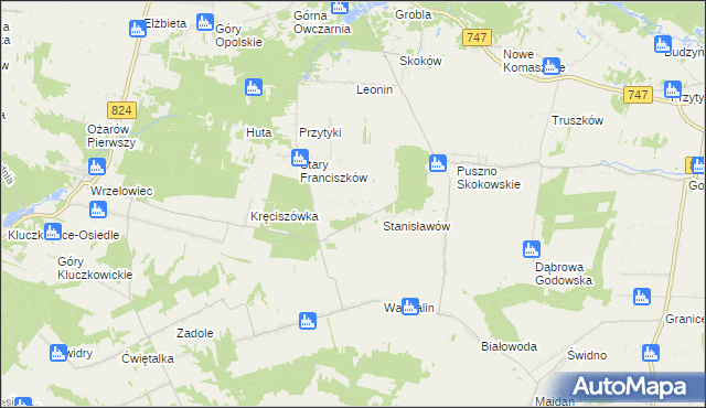 mapa Nowy Franciszków, Nowy Franciszków na mapie Targeo