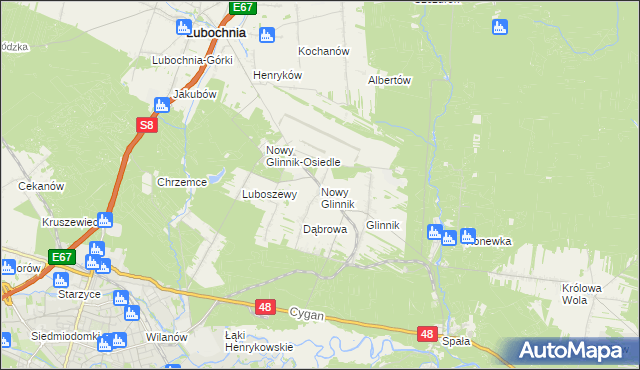 mapa Nowy Glinnik, Nowy Glinnik na mapie Targeo