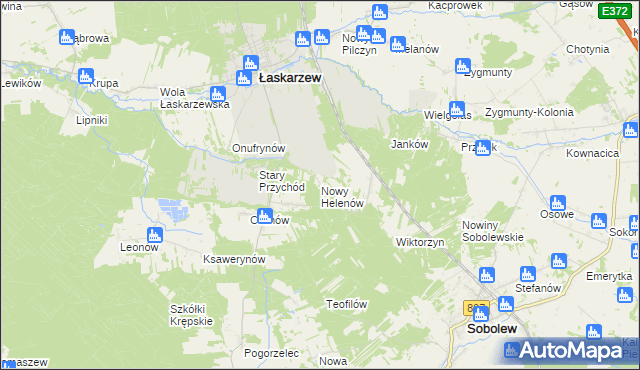 mapa Nowy Helenów, Nowy Helenów na mapie Targeo