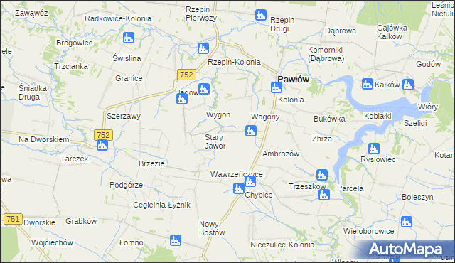 mapa Nowy Jawor, Nowy Jawor na mapie Targeo