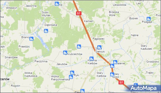 mapa Nowy Kiełbów, Nowy Kiełbów na mapie Targeo