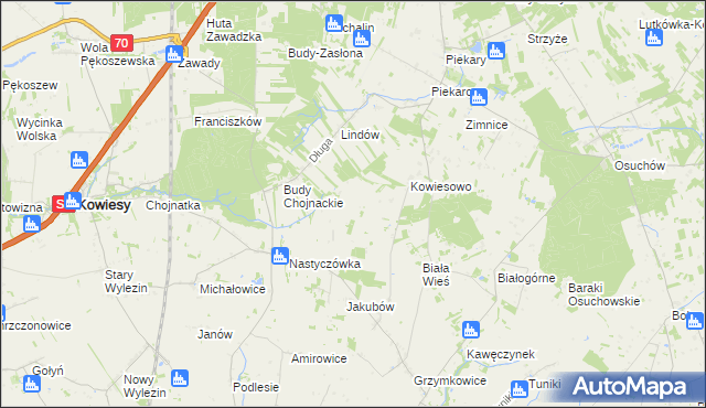 mapa Nowy Lindów, Nowy Lindów na mapie Targeo
