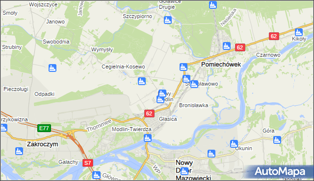 mapa Nowy Modlin, Nowy Modlin na mapie Targeo