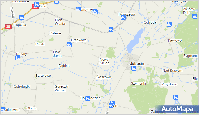 mapa Nowy Sielec, Nowy Sielec na mapie Targeo